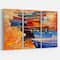 Designart - Wooden Boats in Calm Water - Nautical Painting Print on Wrapped Canvas set